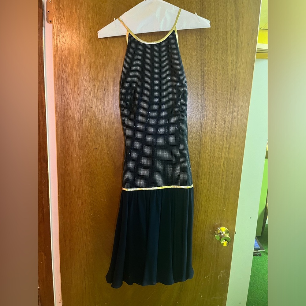 Vintage Ann Lawrence, drop waist midi dress with matching blazer, Size 8.